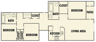 Entrada Floorplans - 3 Bed, 2 Bath